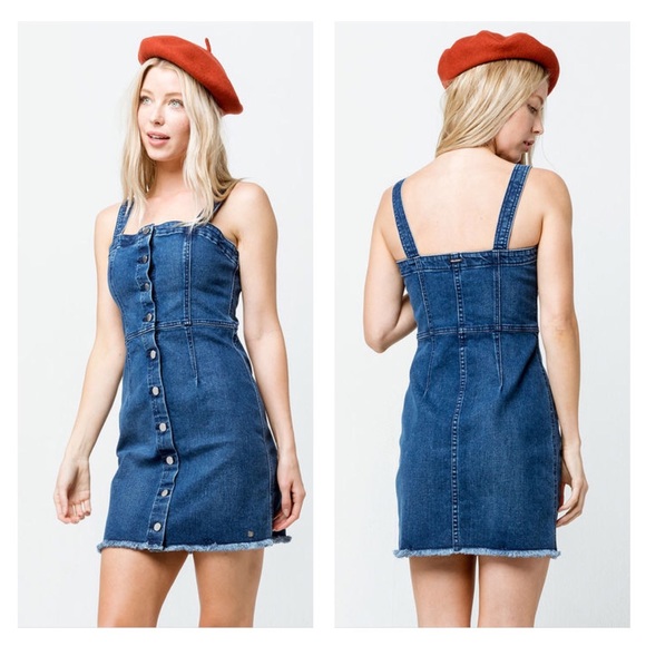 Volcom signature denim dress bestseller - Picture 1 of 8